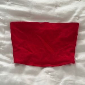 red H&M bandeau top